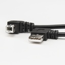 Rocstor Premium 3ft USB Type A Right Angle to USB Type B Right Angle Cable - M/M - USB - 3 ft - 1 x USB Type A Male - 1 x USB Type B Male - Cable M/M - Black