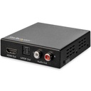 StarTech.com HDMI Audio Extractor with 40K 60Hz - HDMI Audio De-embedder - HDR - Toslink Optical Audio - Dual RCA Audio - HDMI 2.0 - 4K HDMI audio extractor separates audio from HDMI signal for output to digital or analog audio devices - Supports HDMI 2.0 and HDR video pass-through - Connect to dual-RCA audio devices - EDID management capabilities with passthrough settings