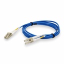 AddOn 0.5m LC to LC Blue OM4 Duplex OFNR (Riser-Rated) Fiber Patch Cable