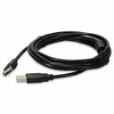 AddOn 6in USB A 2.0 (Male) to USB A 2.0 (Female) Black Cable, 480Mbps