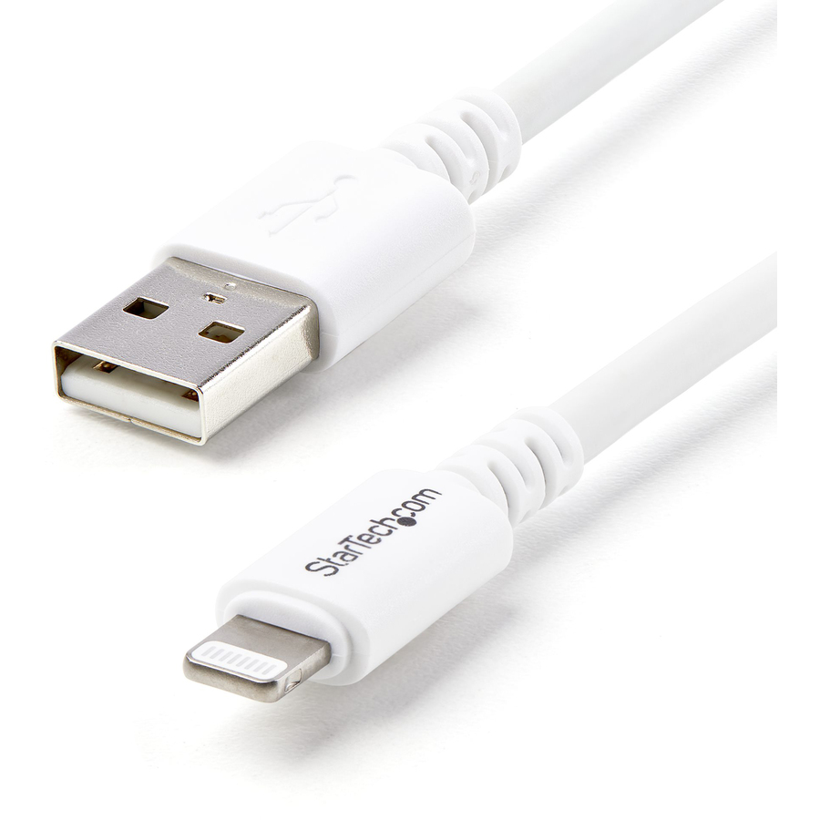 StarTech 3m (10ft) Long White Apple® 8-pin Lightning Connector to USB Cable for iPhone / iPod / iPad