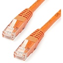 StarTech 15ft CAT6 Ethernet Cable - Orange Molded Gigabit - 100W PoE UTP 250Mhz - Category 6 Patch Cord UL Certified Wiring/TIA