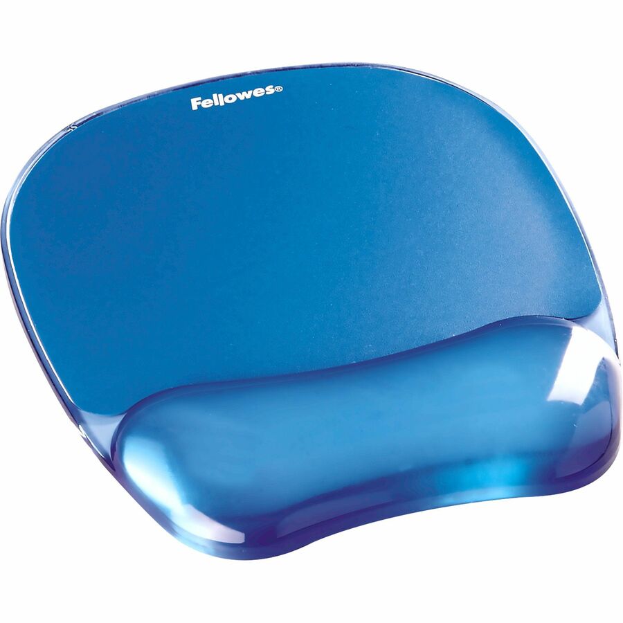 Fellowes® Crystals™ Gel Mouse Pad Wrist Rest - Blue (91141)