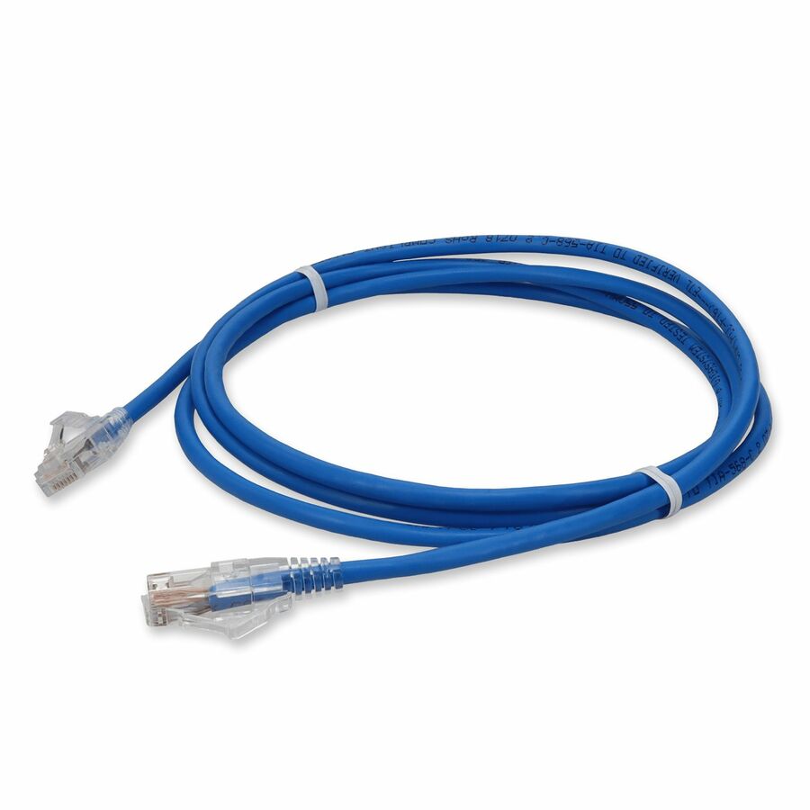 AddOn 6ft Blue CAT 6 Plenum-Rated Ethernet Cable Snagless Bubble Boot RJ-45 M/M