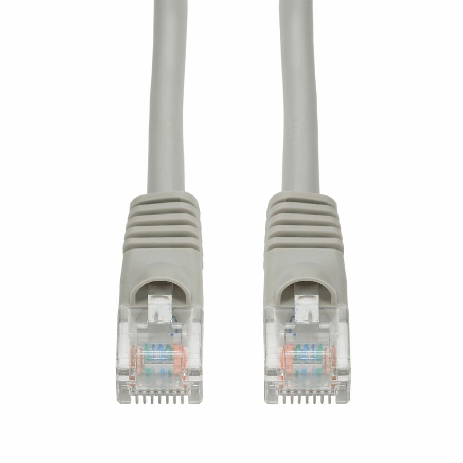 AddOn 2ft Gray CAT 6A PVC Ethernet Cable Snagless Bubble Boot RJ-45 M/M