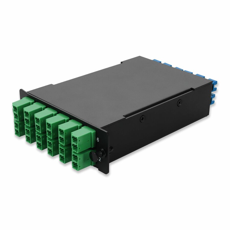 AddOn 4-Bay Cassette 24-Fiber 12 Duplex CS In, 12 ALC Duplex Out, Single-mode Duplex OS2