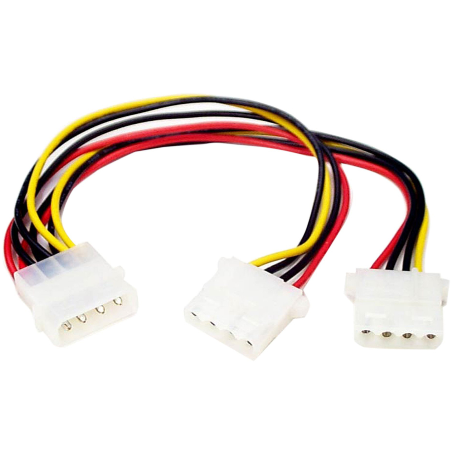 StarTech LP4 to 2x LP4 Power Y Splitter Cable - Power cable - 4 pin internal power (F) - 4 pin internal power (M)