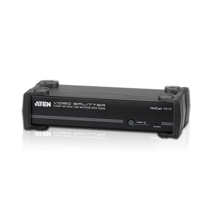 VanCryst 2-Port DVI Dual Link Splitter with Audio-TAA Compliant