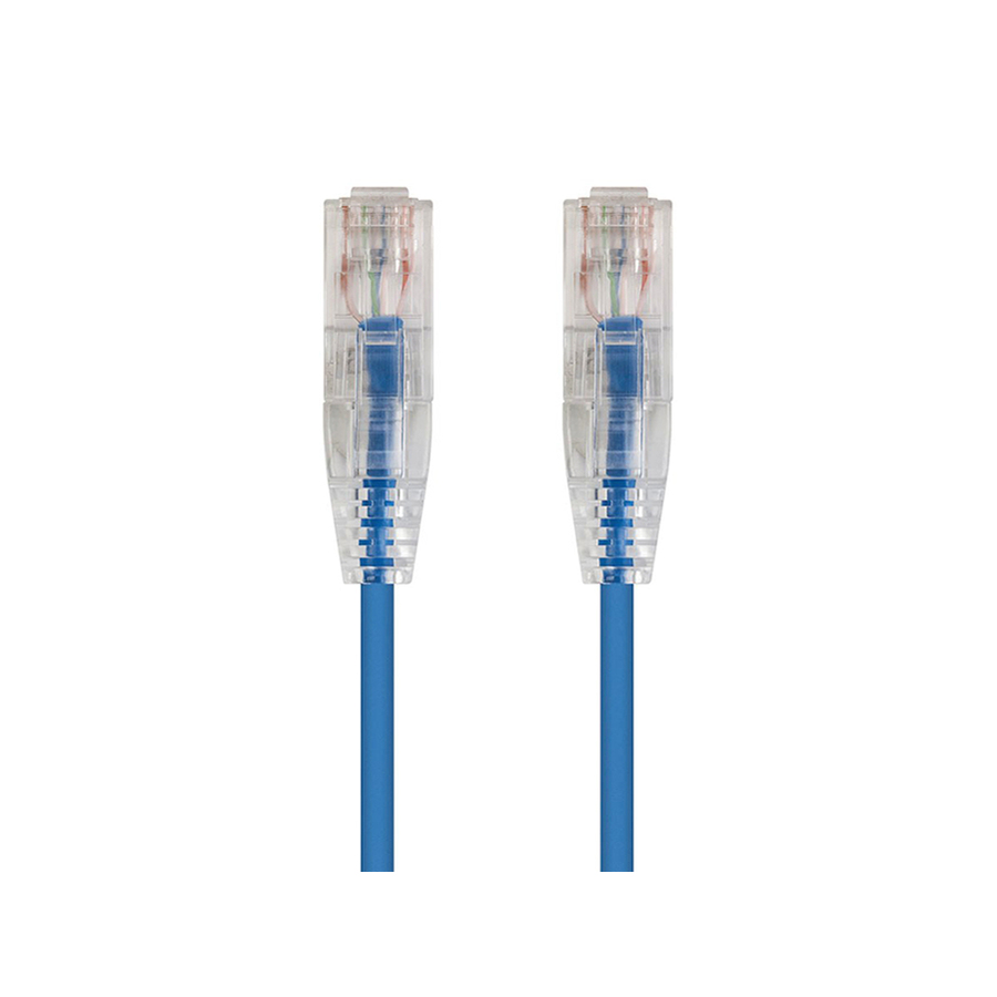 Monoprice SlimRun Cat6 28AWG UTP Ethernet Network Cable, 5ft Blue