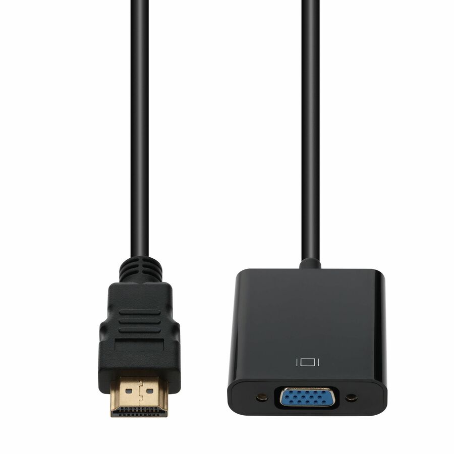 AddOn 8in HDMI (Male) to VGA (Female) Black Active Adapter, 1080P 60Hz