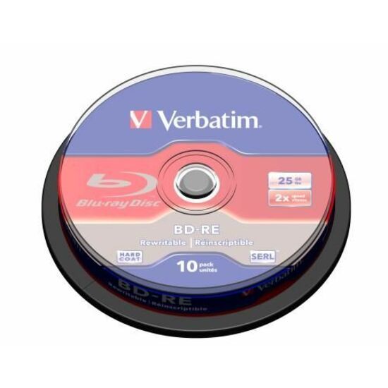 Verbatim BD-RE 25GB 2X with Branded Surface - 10pk Spindle Box