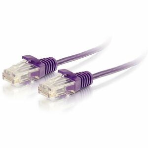 C2G 25ft (7.62m) Cat6 Snagless Unshielded (UTP) Slim Ethernet Network Patch Cable - Purple