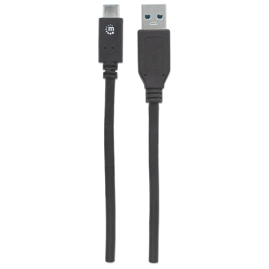 USB-C to USB-A Cable, 1m, Male to Male, 10 Gbps (USB 3.2 Gen2 aka USB 3.1), 3A (fast charging), SuperSpeed+ USB, Black, Lifetime Warranty, Equivalent to USB31AC1M