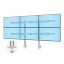 StarTech.com Six-Monitor Desk Mount with Crossbar, Up To 32-inch Computer Screens, Max 17.6lb (8kg) each, Dual Column, C-clamp/Grommet - Six-monitor mount w/ crossbar design for monitors up to 32"/17.6lb each - Robust dual column design - Micro-height adjustment for perfect display alignment - VESA mounts w/ +/-17 deg swivel +/-34 deg tilt 360 deg rotation - C-clamps/grommet mounting