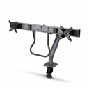 StarTech.com Desk Mount Dual Monitor Arm w/Crossbar, Up To 27" Display, VESA 75x75/100x100, Max 33lb/15kg, C-Clamp, Mechanical Spring, TAA - Crossbar dual monitor desk mount for up to 27in displays, VESA 75x75/100x100 - Crossbar design w/ built-in handle for positioning - Mechanical spring arm - VESA mounts w/ +/-15° swivel, +65/-15° tilt, 360° rotation - C-clamp; Max desk thickness 3.1in