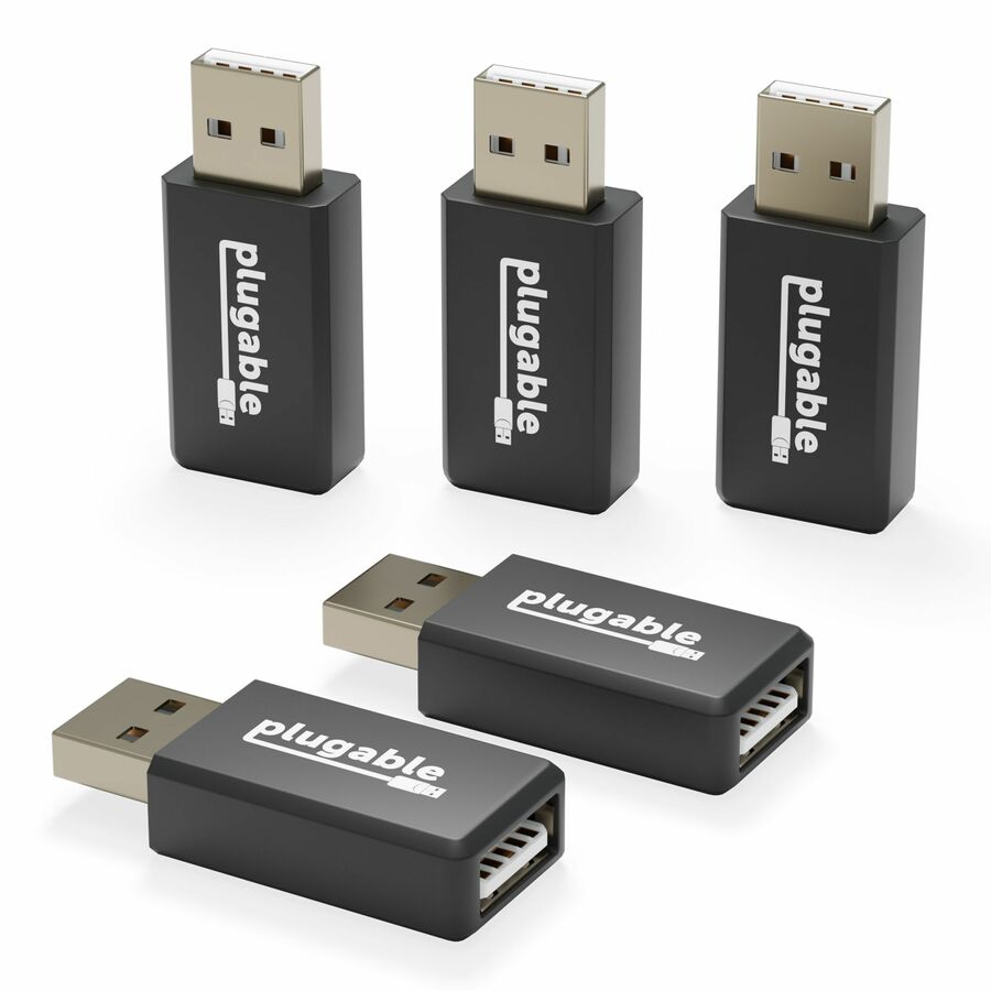 Plugable USB Data Blocker (5-Pack) Prevent Hacking Device, Protect Against Juice Jacking at Public USB Ports