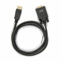 Rocstor Premium 6 ft DisplayPort to VGA Cable M/M- DisplayPort to VGA Supporting 1920x1200 1080p at 60Hz - DP/VGA cable for Notebook, Computers, Projector, TV, Video Device - 6 ft (1.83m) - 1 Retial Pack - Gold Platted - 1 x DisplayPort Male Digital Audio/Video - 1 x HD-15 Male VGA - Black DP TO VGA BLK