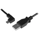 StarTech 2m 6 ft Left Angle Micro-USB Charge-and-Sync Cable M/M - USB 2.0 A to Micro-USB - 24 AWG