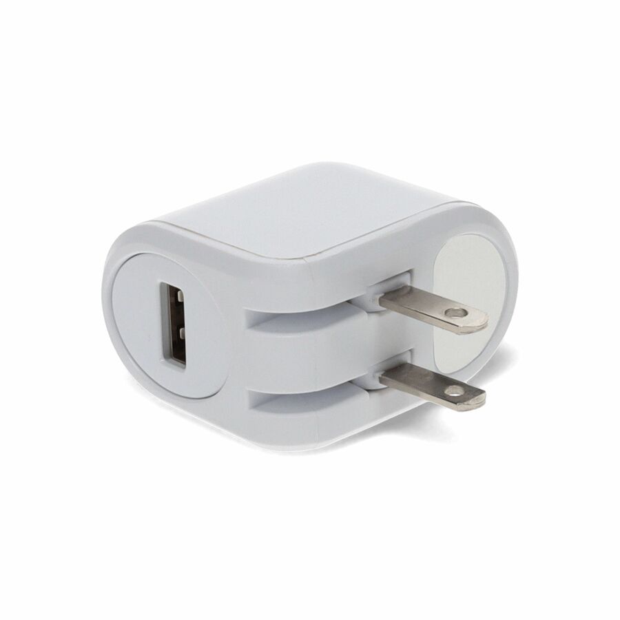 AddOn Wall Plug to USB 2.0 (A) 5V 2.4A for US White