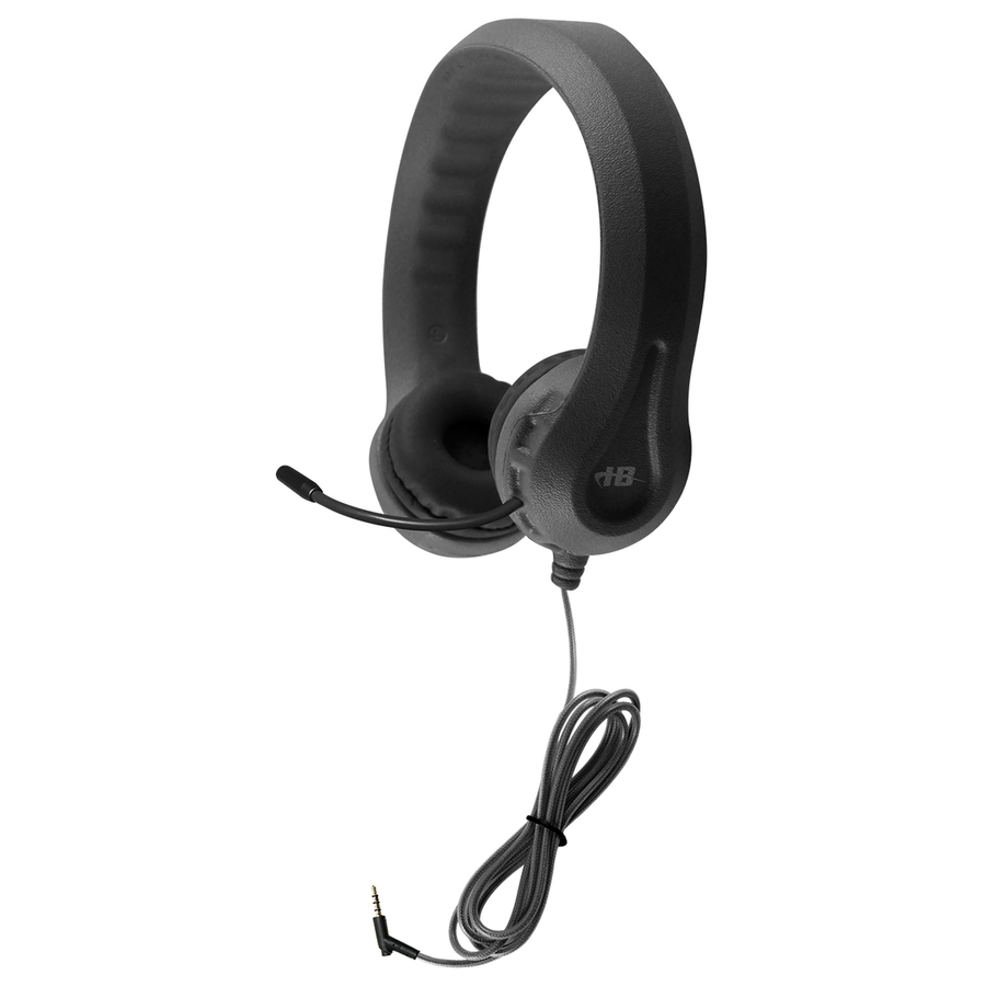 Hamilton Buhl Kid's Flex-Phones TRRS Headset with Gooseneck Microphone - BLACK