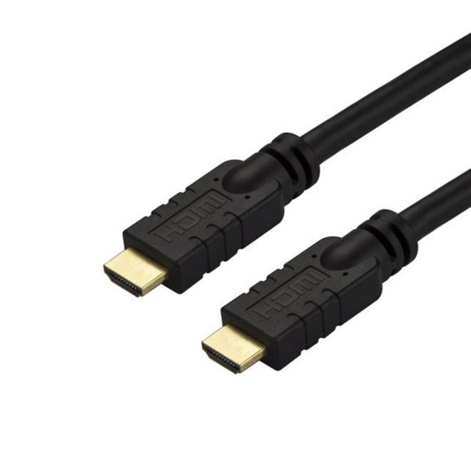 StarTech 50ft (15m) HDMI 2.0 Cable - 4K 60Hz UHD Active High Speed HDMI Cable - CL2 Rated for In Wall Install - Durable - HDR, 18Gbps