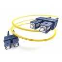 Unirise Fiber Optic Duplex Patch Network Cable - 9.84 ft Fiber Optic Network Cable for Network Device - First End: 2 x SC Network - Male - Second End: 2 x SC Network - Male - Patch Cable - Yellow