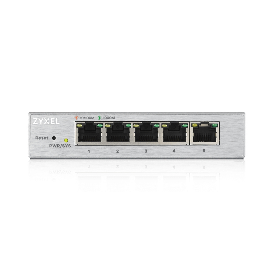 Zyxel 5-Port Gigabit Ethernet Web Managed Switch | VLAN Support | Sturdy Metal Case | Desktop or Wall-Mount | Fanless |Lifetime Warranty | QoS | Ethernet Splitter | GS1200-5