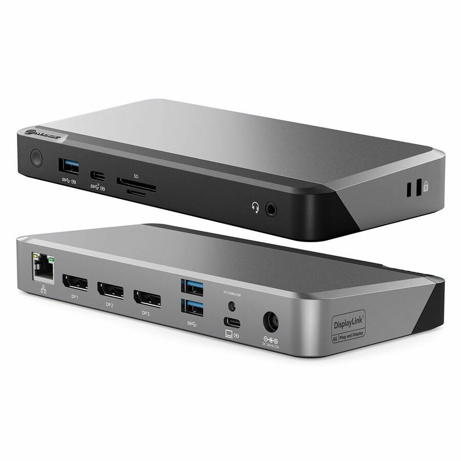 Alogic Universal Dock Triple Display Screen 4K docking station with 100W power delivery PD DP Alt Mode USB-C and USB-A devices