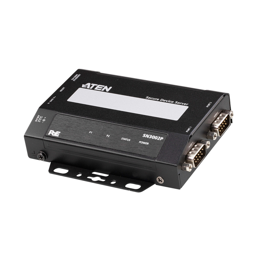 ATEN SN3002P 2-Port RS-232 Secure Device Server with PoE