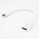 Rocstor Premium 8in / 20cm Mini DisplayPort to HDMI 4K Audio / Video Converter - mDP 1.2 to HDMI Active Adapter for MacBook Air / MacBook Pro - 4K @ 30 Hz - White - HDMI/Mini DisplayPort for Audio/Video Device, MacBook Pro, MacBook Air - 8in - 1 Pack - 1 x Mini DisplayPort Male Digital Audio/Video - 1 x HDMI Female Digital Audio/Video - White mDP to HDMI Converter - 4K