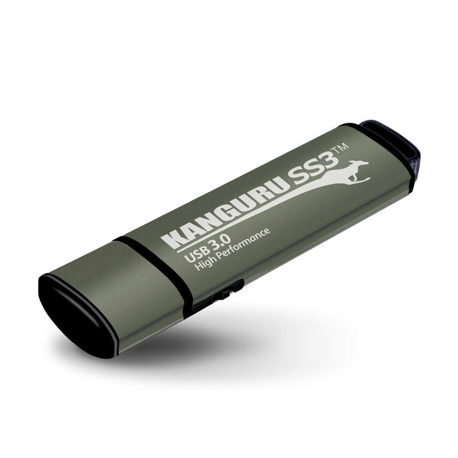 Kanguru SS3 USB3.0 Flash Drive with Physical Write Protect Switch, 64G