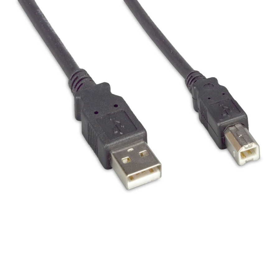 ENET USB 2.0 A Male to B Male 10FT Black Cable
