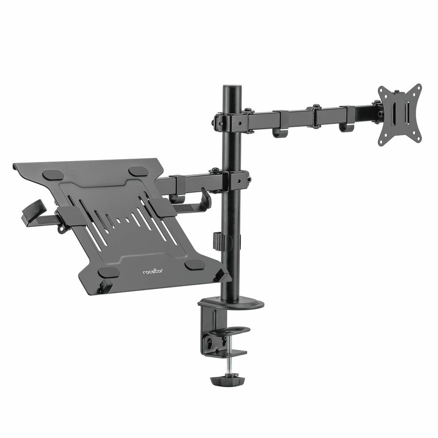 Rocstor ErgoReach Mounting Arm for Display, Monitor, Notebook - Black - Landscape/Portrait