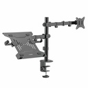 Rocstor ErgoReach Mounting Arm for Display, Monitor, Notebook - Black - Landscape/Portrait