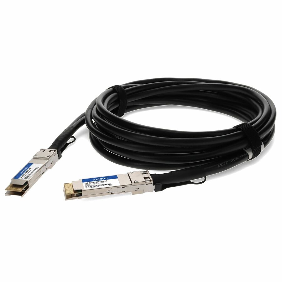 AddOn Dell® DAC-Q28DD-200G-2M Compatible TAA Compliant 200GBase-CU QSFP-DD Direct Attach Cable (Passive Twinax, 2m)