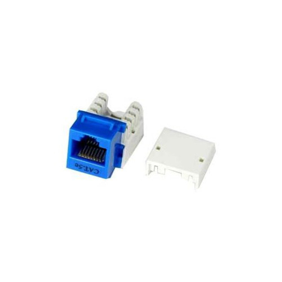 Unirise Cat5e Keystone Jack 110 Type Punch Down, Blue