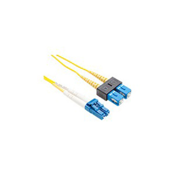 Unirise Fiber Optic Duplex Patch Network Cable - 16.40 ft Fiber Optic Network Cable for Network Device - First End: 2 x LC Network - Male - Second End: 2 x SC Network - Male - Patch Cable - Yellow