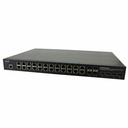 Managed Hardened Gigabit Ethernet PoE+ Rack Mountable Switch 24 10/100/1000Base-T PoE+ Ports + 4 100/1000Base-X SFP Slots + 4 1G/10GBase-X SFP+ Slots