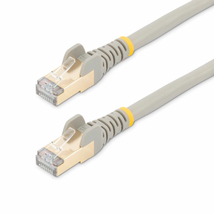 StarTech 25ft CAT6a Ethernet Cable - 10 Gigabit Category 6a Shielded Snagless 100W PoE Patch Cord - 10GbE Gray UL Certified Wiring/TIA