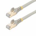 StarTech 25ft CAT6a Ethernet Cable - 10 Gigabit Category 6a Shielded Snagless 100W PoE Patch Cord - 10GbE Gray UL Certified Wiring/TIA