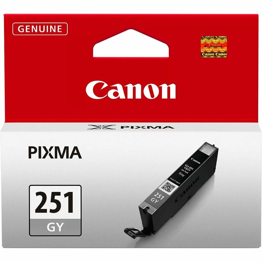 Canon CLI-251 GY Original Standard Yield Inkjet Ink Cartridge - Gray Pack