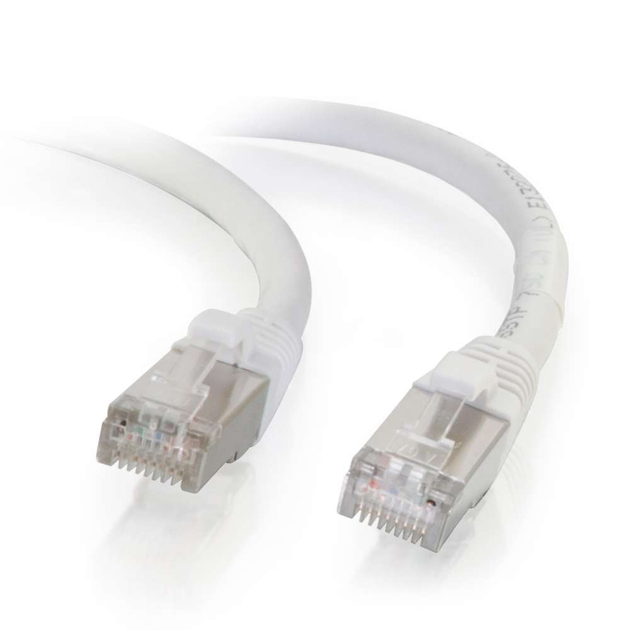 C2G-5ft Cat6 Snagless Shielded (STP) Network Patch Cable - White