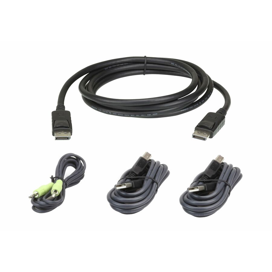ATEN 2L-7D02UDPX4 Single Display DisplayPort Secure KVM Cable Kit, 6ft