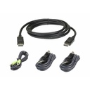 ATEN 2L-7D02UDPX4 Single Display DisplayPort Secure KVM Cable Kit, 6ft