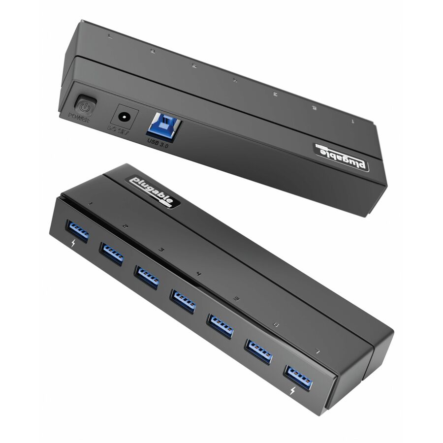 Plugable 7-Port USB 3.0 Hub with 36W Power Adapter