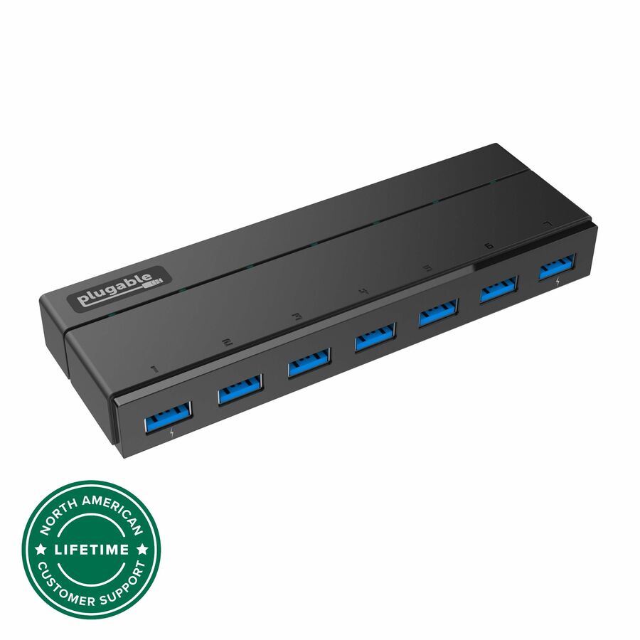 Plugable 7-Port USB 3.0 Hub with 36W Power Adapter