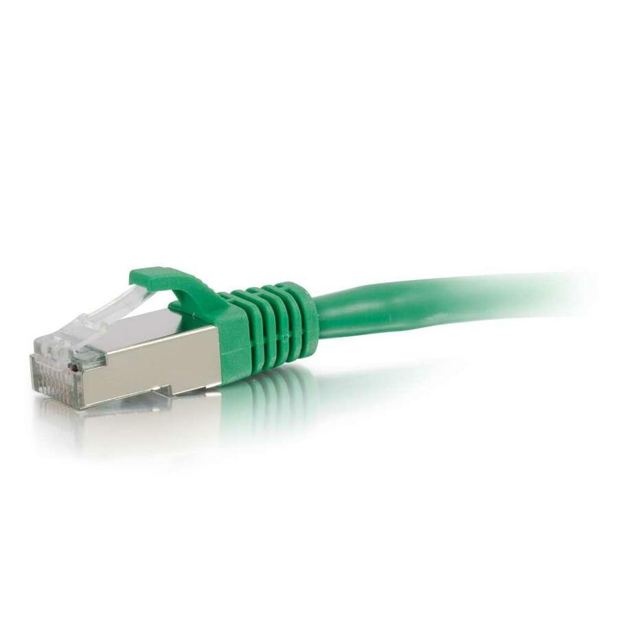 C2G 20ft Cat6 Snagless Shielded (STP) Network Patch Cable - Green