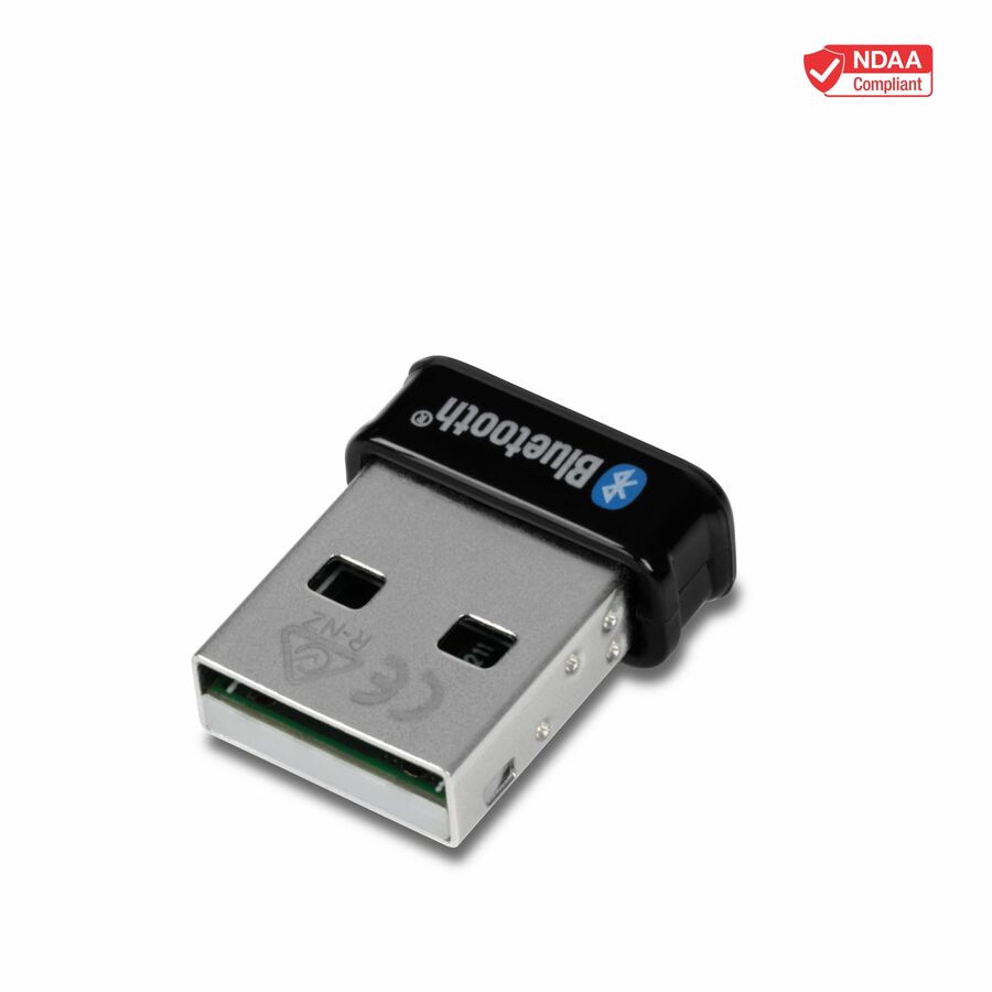 TRENDnet Micro Bluetooth 5.0 USB Adapter, Supports Basic Rate(BR), Bluetooth Low Energy(BLE), Enhanced Data Rate(EDR), 100m (328ft.) Range, Supports Windows OS, Black, TBW-110UB