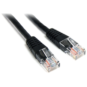 StarTech 1 ft Black Molded Cat5e UTP Patch Cable