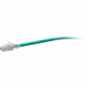 C2G F-Series Cat.6a Patch Network Cable - 30 ft Category 6a Network Cable for DSL Modem, Network Device, Patch Panel, Hub, Router, Network Adapter, Switch - First End: 1 x RJ-45 Network - Male - Second End: 1 x RJ-45 Network - Male - 10 Gbit/s - Patch Cable - Shielding - Gold Plated Contact - Riser - 26 AWG - Green - TAA Compliant